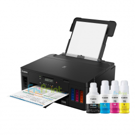 BUNDLING Printer Canon PIXMA Ink Efficient G5070 Print Only Wireless Duplex LAN, Printer Canon Ink Tank G 5070 With Original Ink