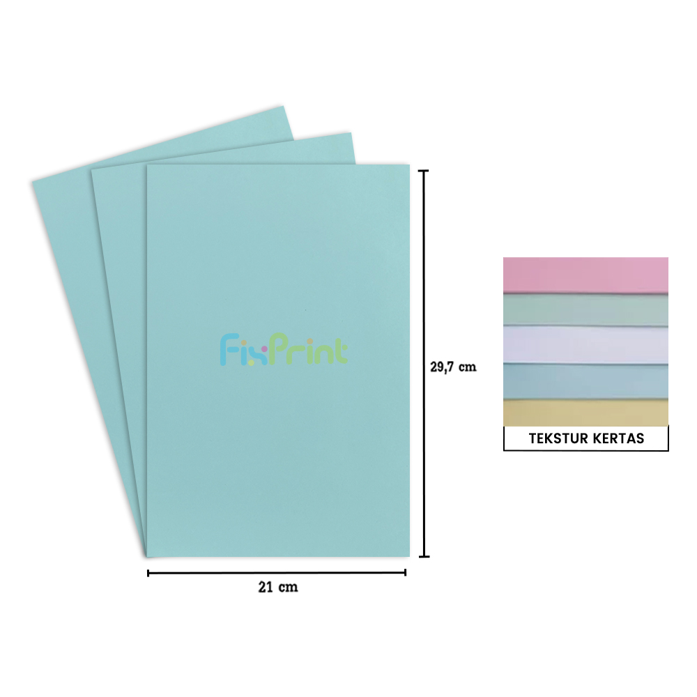 Kertas Brief Card A4 160gr isi 50Lmbr Hijau Muda, Kertas Manila BC (Brief Card) A4 210mm x 297mm For Inkjet Laserjet isi 50Lmbr Paper Brief Light Green