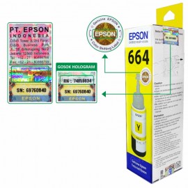 Tinta Refill Epson Original Ori 664 t6644 Yellow 70ml, , Printer L110 L120 L210 L220 L300 L310 L350 L355 L360 L365 L380 L405 L455 L485 L550 L555 L565 L100 L200