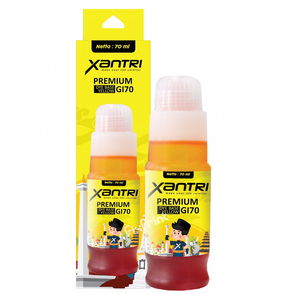 Tinta Xantri GI70 GI70 Yellow 70ml, Printer Can PIXMA G5070 G6070 GM2070 GM4070 G7070