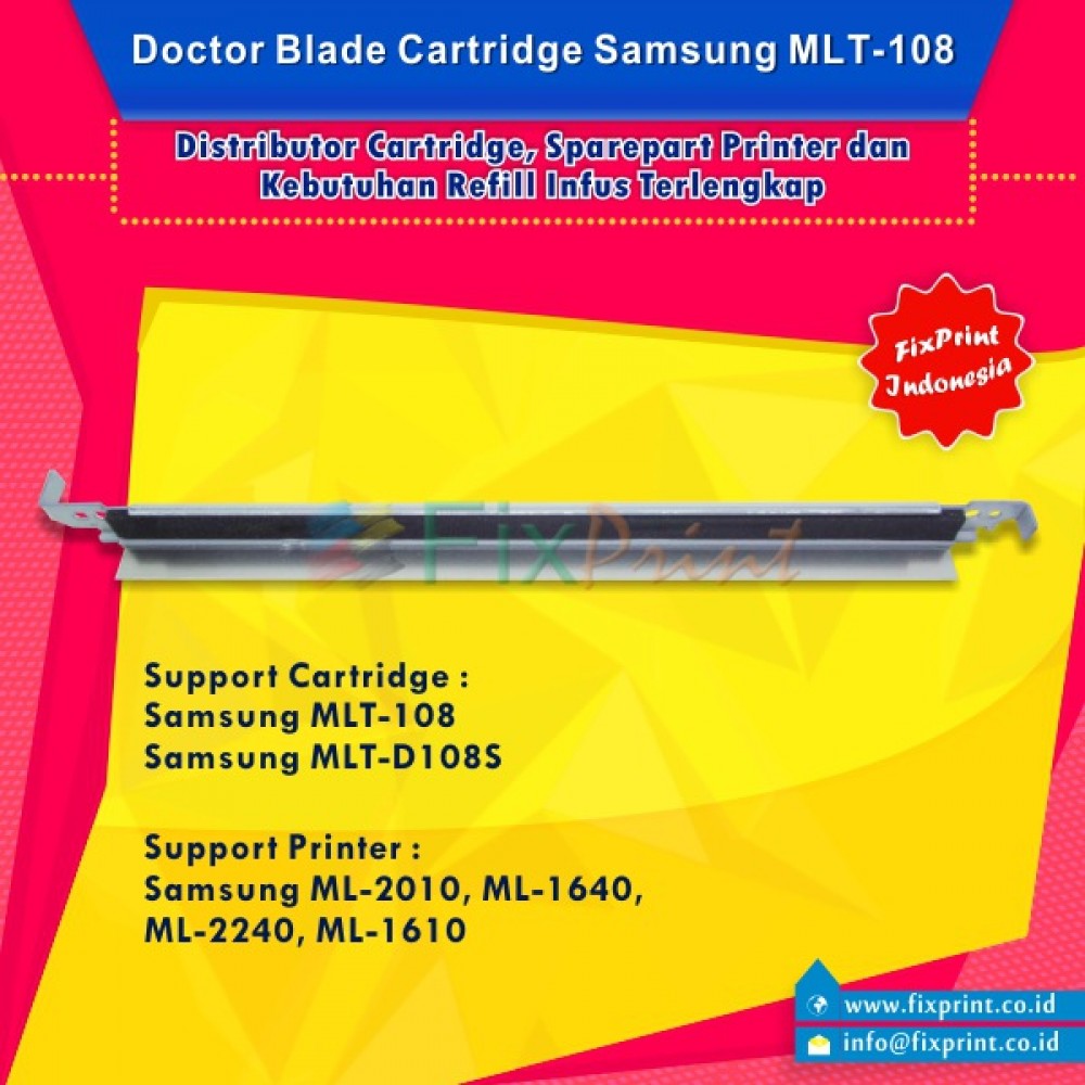 Doctor Blade Cartridge MLT-108 MLT108 MLT-D108S, Sam ML-2010 ML1640 ML2240 ML1610 Xe PE220 3200